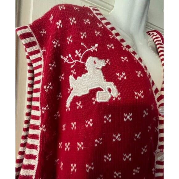 Bobby Brooks Christmas Holiday Ugly Sweater Vest Women's Size 26W/28W Plus - Picture 2 of 8